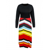 LW Plus Size Striped A Line Dress