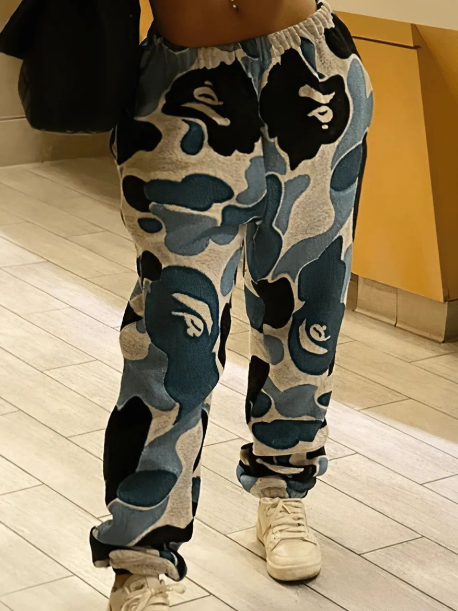 LW High Waist Camo Print Loose Pants