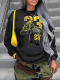 LW Plus Size Gradient Figure Number 23 Print Sweatshirt