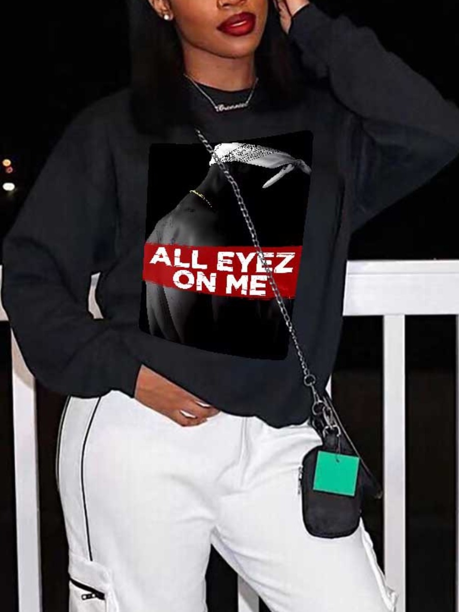 LW Figure Letter Print Sweatshirt
