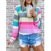 LW Rainbow Striped Multicolor Blouse