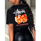 LW Pattern Print Loose T-shirt