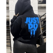 LW Plus Size Just Do It Letter Print Pocket Design