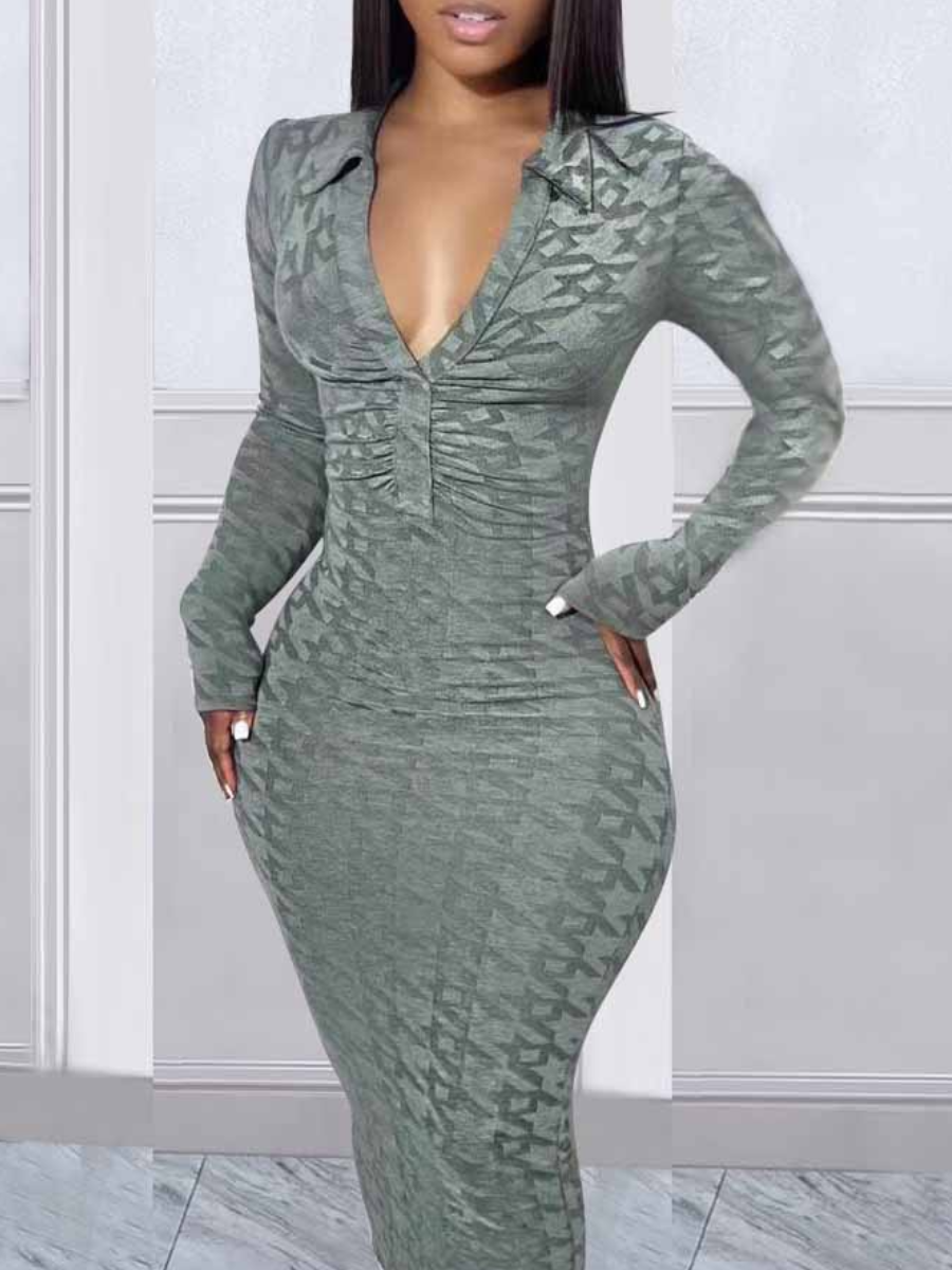 LW Houndstooth Bodycon Dress