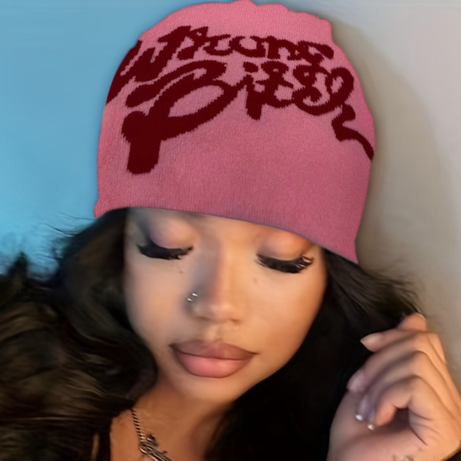 LovelyWholesale Letter Print Hat Fall|Winter Street Pattern Spring Summer 2024