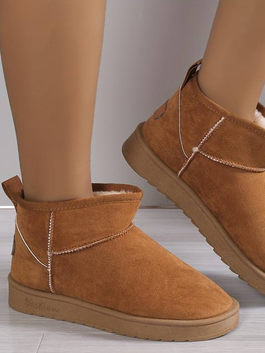 LW Round Toe Plush Booties