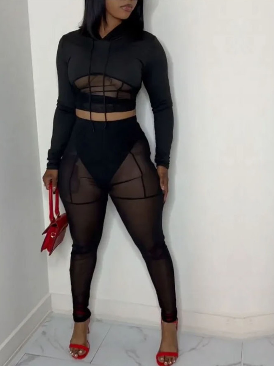 LW SXY See Through Skinny Pants Set