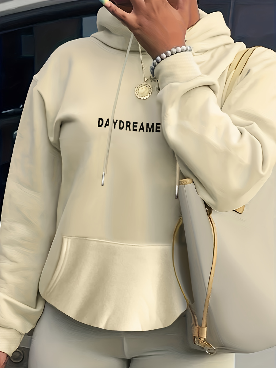 LW Letter Print Pullover Hoodie