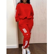 LW Plus Size Striped Drawstring Pocket Design Pant