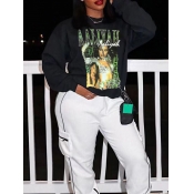 LW Plus Size Figure Letter Print Sweatshirt