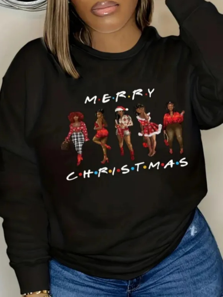 LW Figure Letter Print Sweatshirt