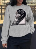 LW Pattern Print Loose Sweatshirt