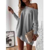 LW Round Neck Loose Sweat Dress