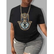 LW Plus Size Hamasa Hand Eye Print T-shirt
