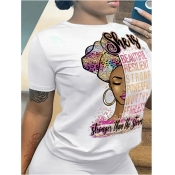 LW Plus Size Queen Figure Letter Print T-shirt