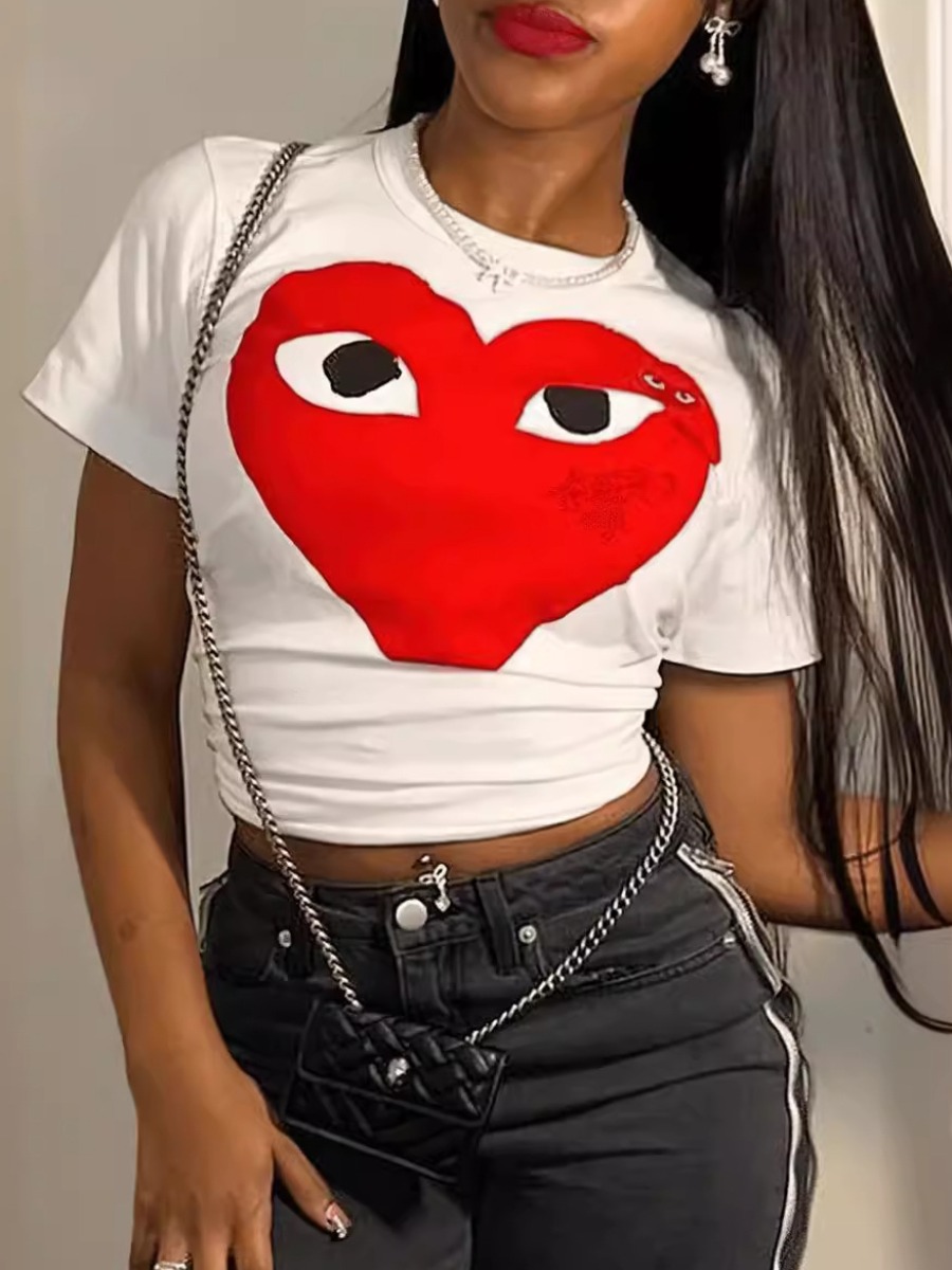 LW Plus Size Heart Eye Print T-shirt