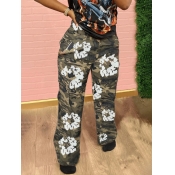 LW Camo Floral Print Cargo Pants