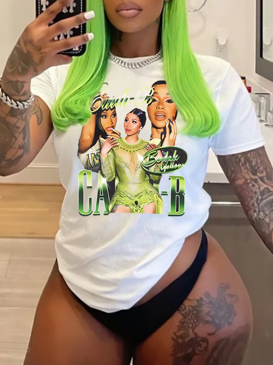 LW Plus Size Figure Letter Print T-shirt