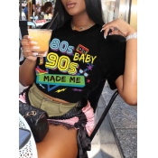 LW Plus Size Star Letter Print T-shirt
