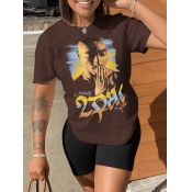 LW Figure Letter Print Shorts Set
