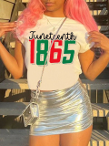 LW Juneteenth Letter Print T-shirt
