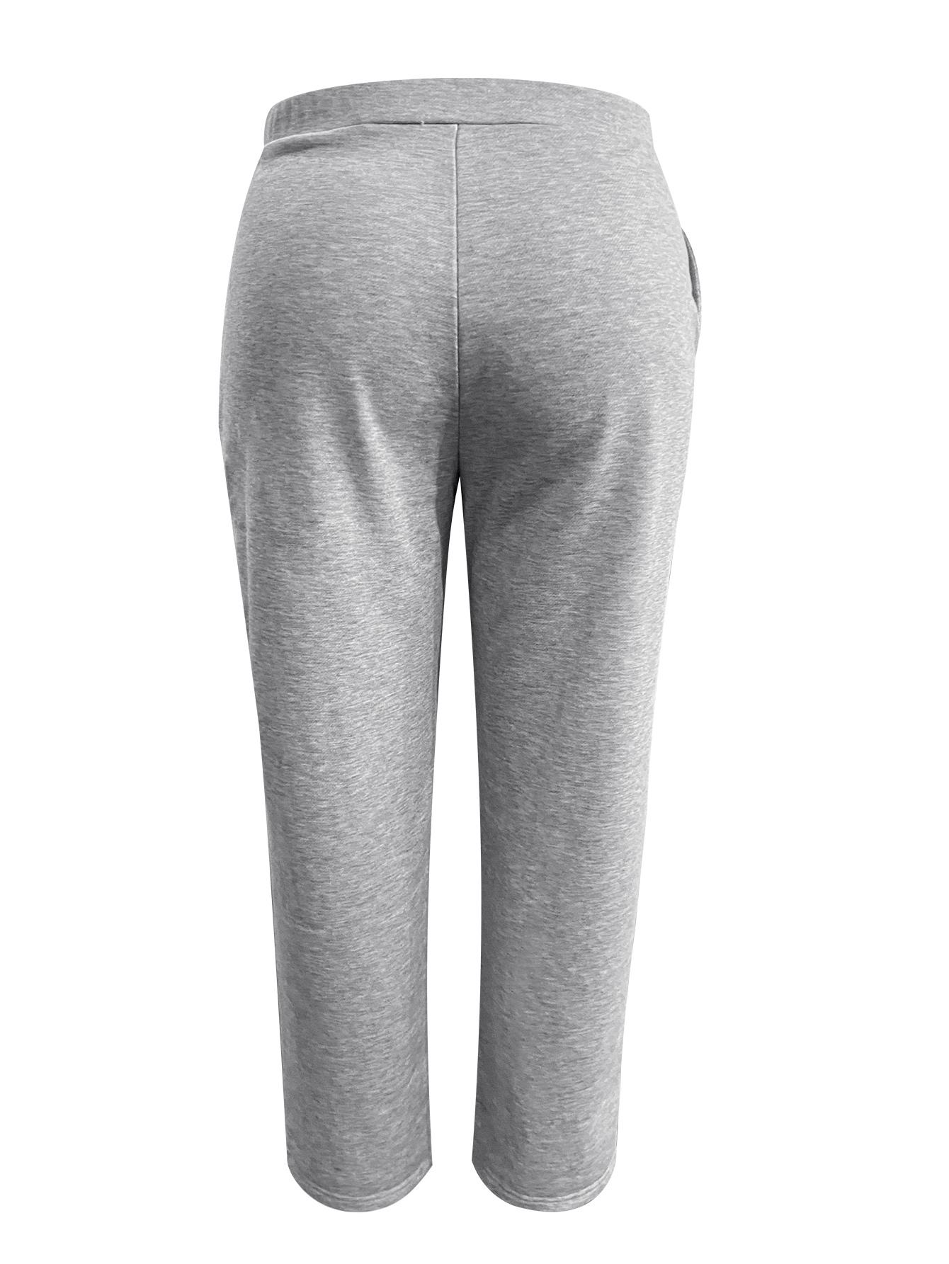 LW BASICS Plus Size Mid Waist Drawstring Loose Sweatpants 4X