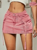LW Pocket Tassel Design Denim Skirt