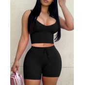 LW BASICS Cami Plain Skinny Shorts Set