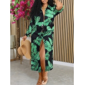 LW Pattern Plant Maxi Dress