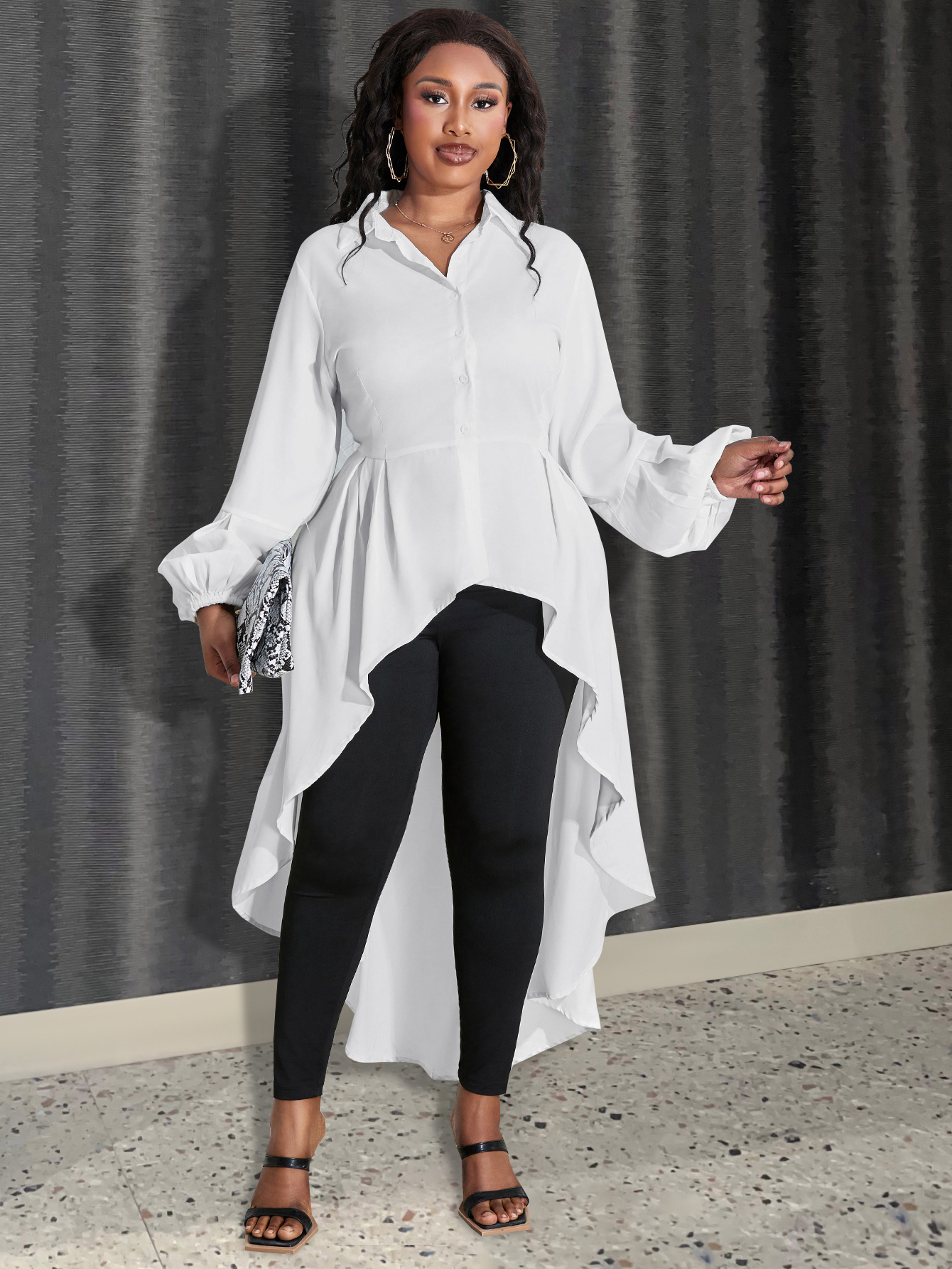 LW Plus Size Asymmetrical A Line Blouse 5X