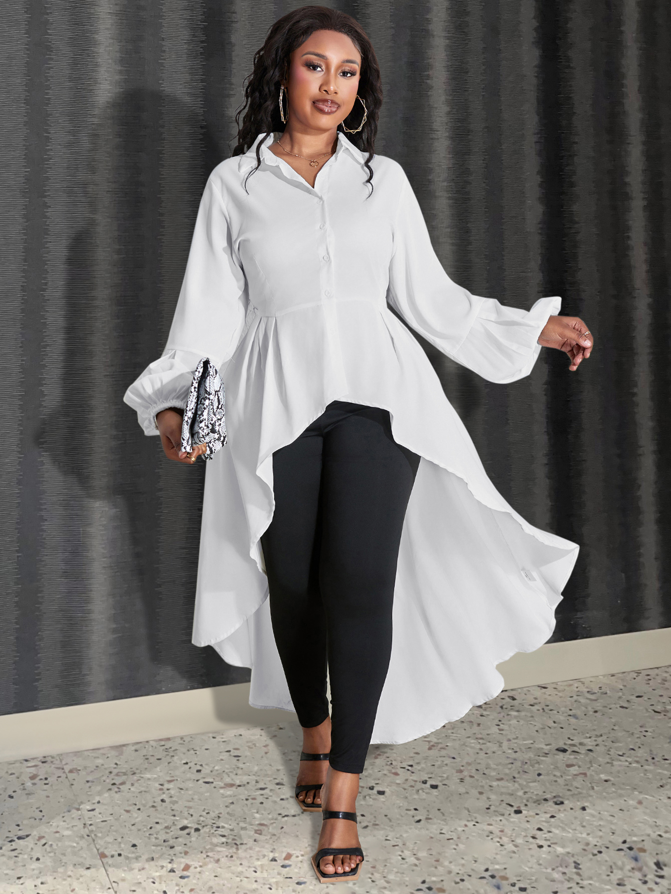 LW Plus Size Asymmetrical A Line Blouse 5X