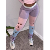 LW Rib Knit Cut Out Patchwork Pants