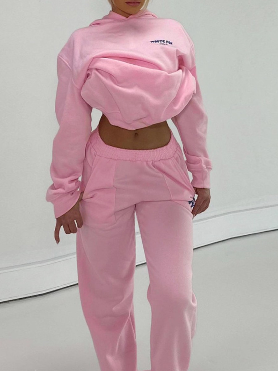 LW Casual Polyester Hooded Collar Pattern Letter P