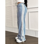 LW Lace Up Solid No Elasticity Jeans
