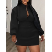 LW BASICS Plus Size Solid Color Dress