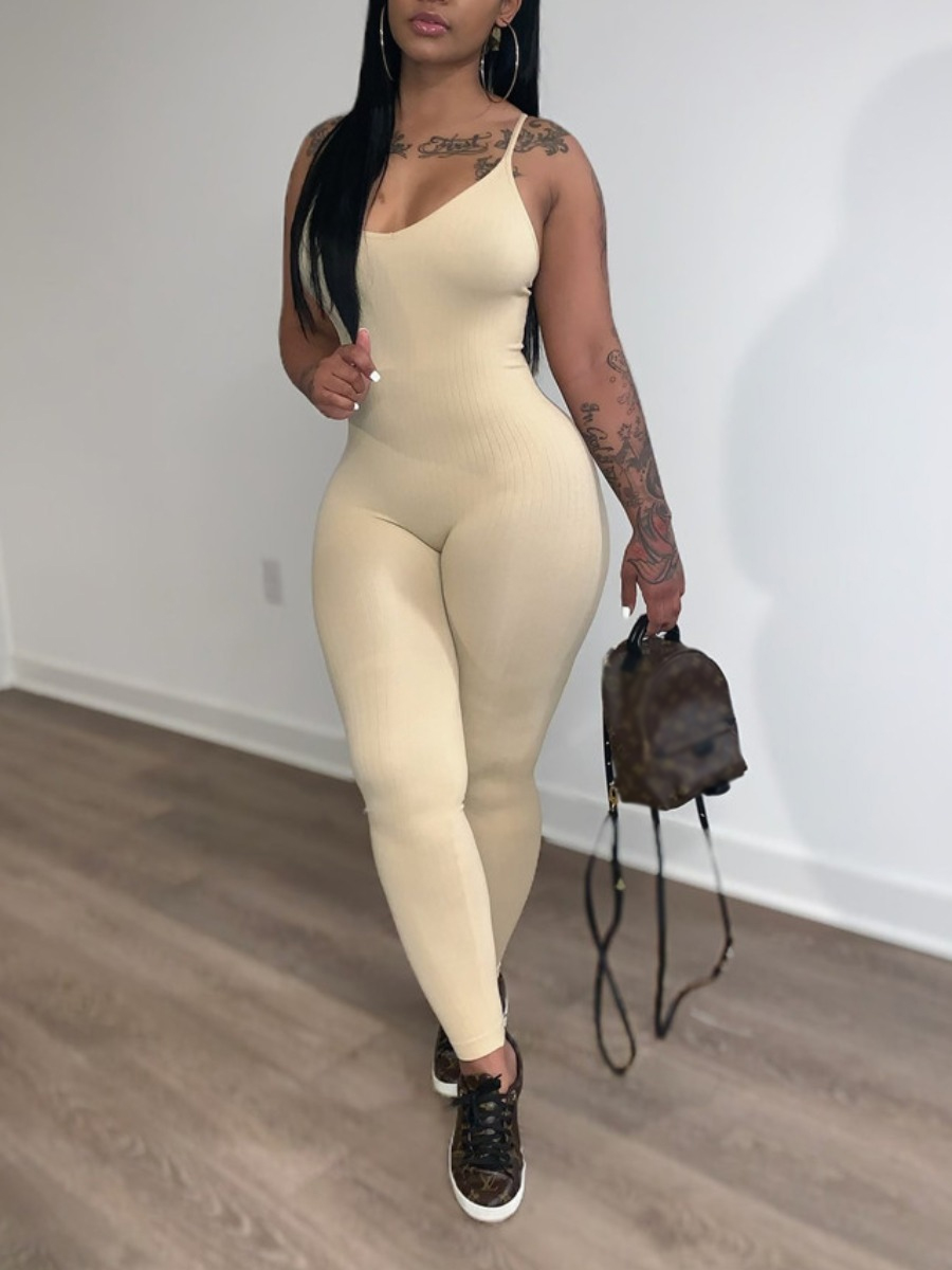 LW BASICS Solid Color Jumpsuit