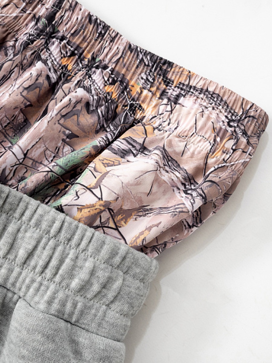 LW Drawstring Patchwork Camo Pants