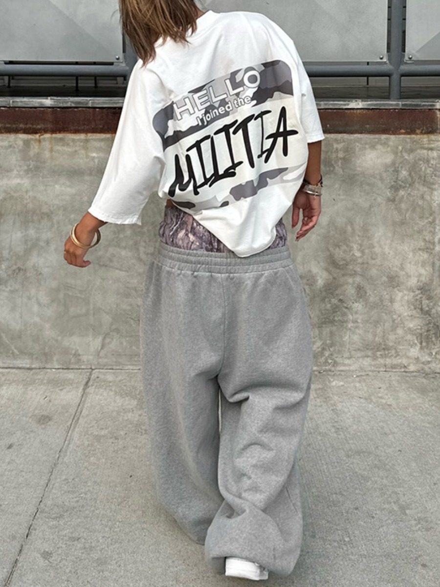 LW Drawstring Patchwork Camo Pants