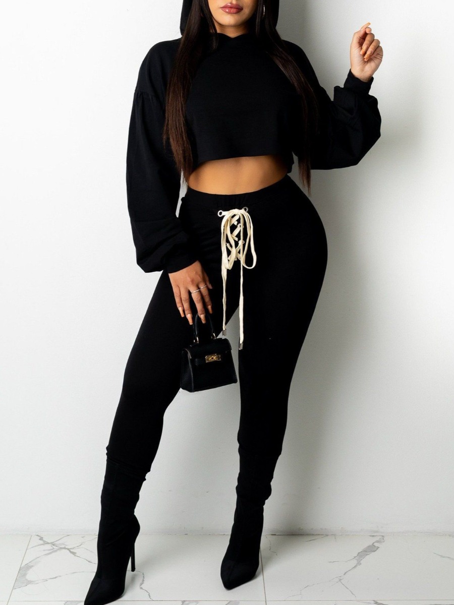 LW BASICS Casual Polyester Hooded Collar Bandage D