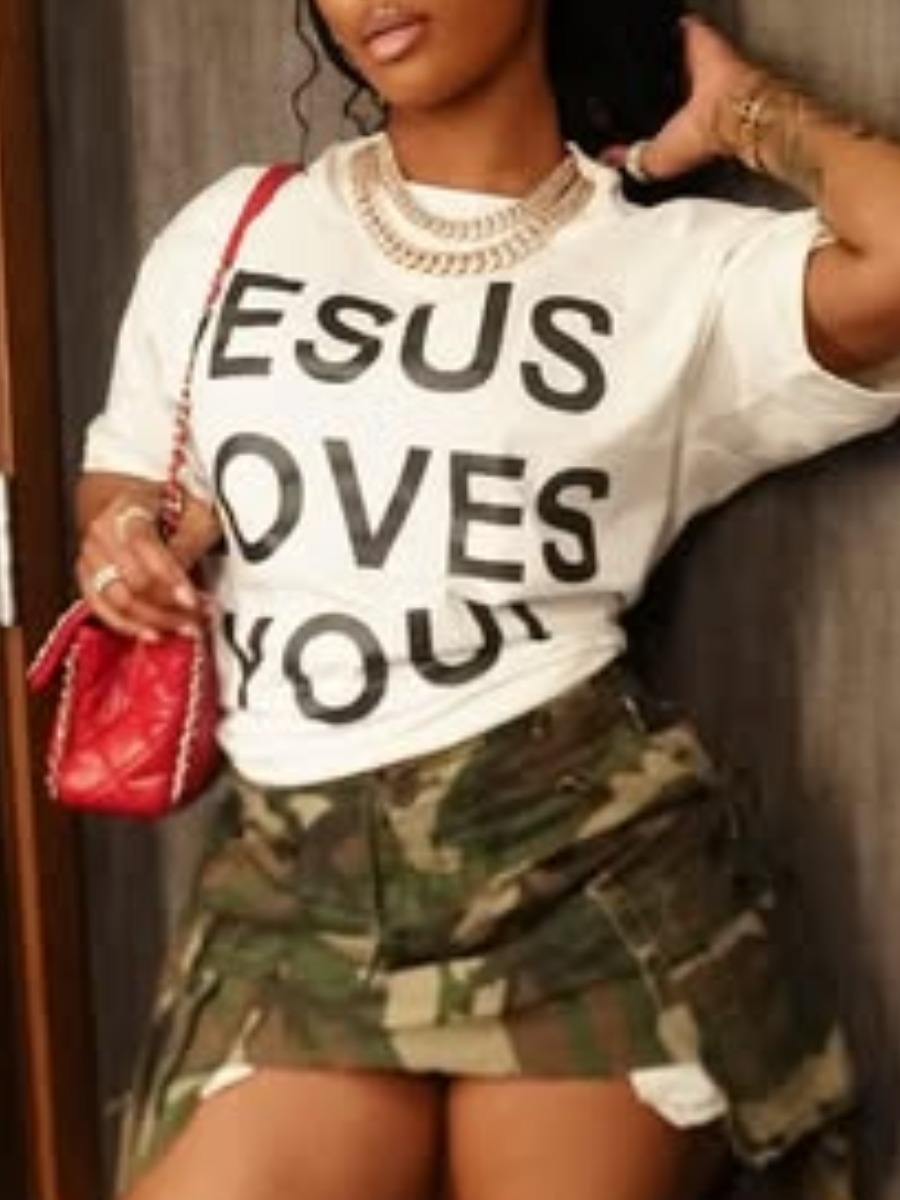 LW Pattern Letter T-shirt