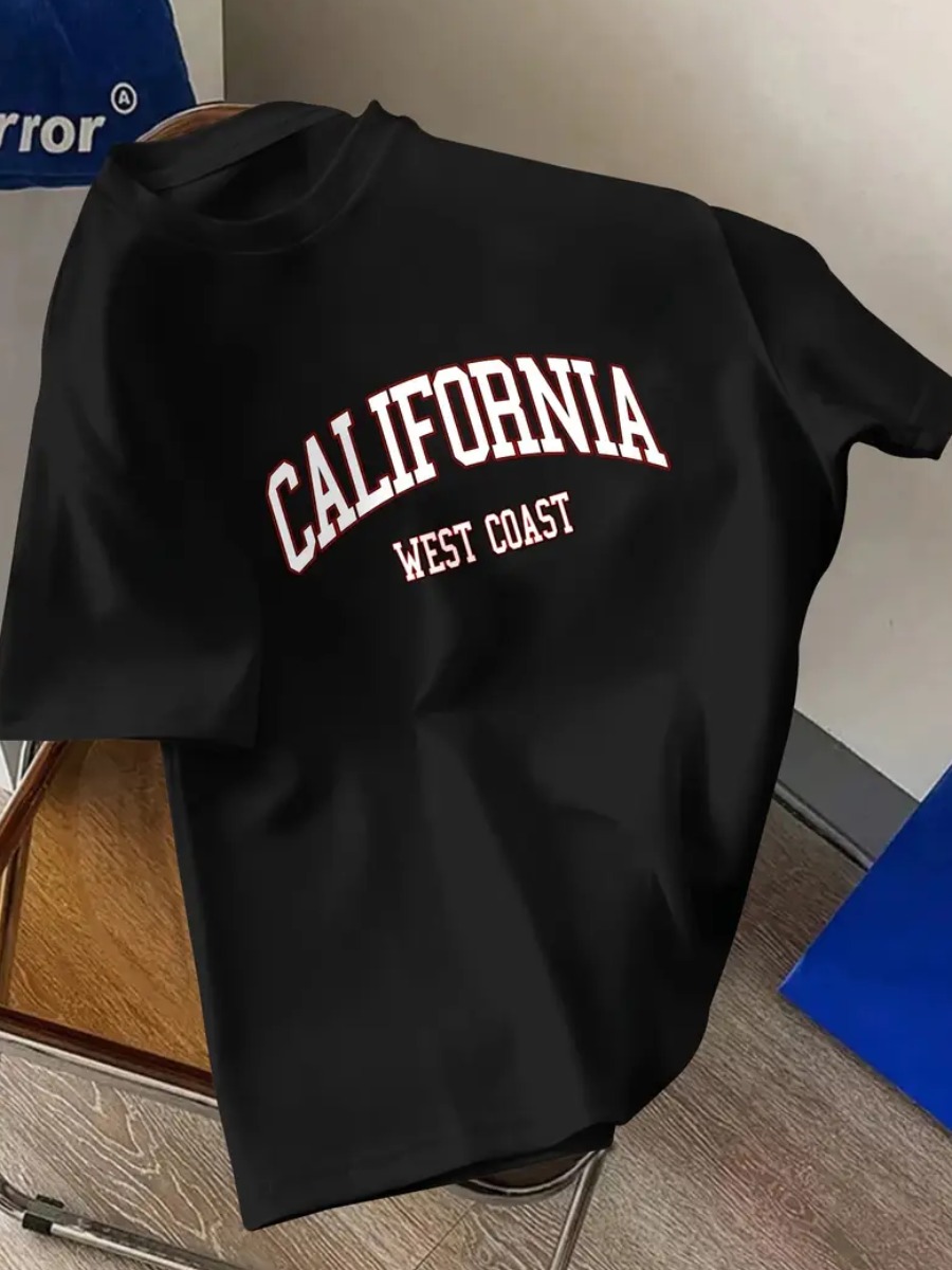 LW Men Pattern Letter T-shirt