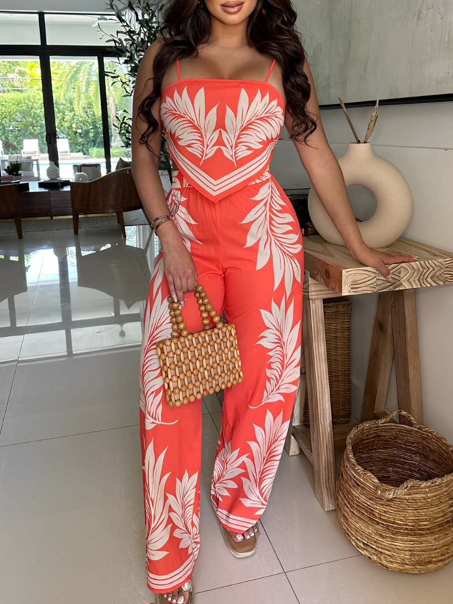 LW Vacation Polyester Spaghetti Strap Pattern Plan