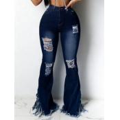 LW Ripped Solid Micro Elasticity Jeans